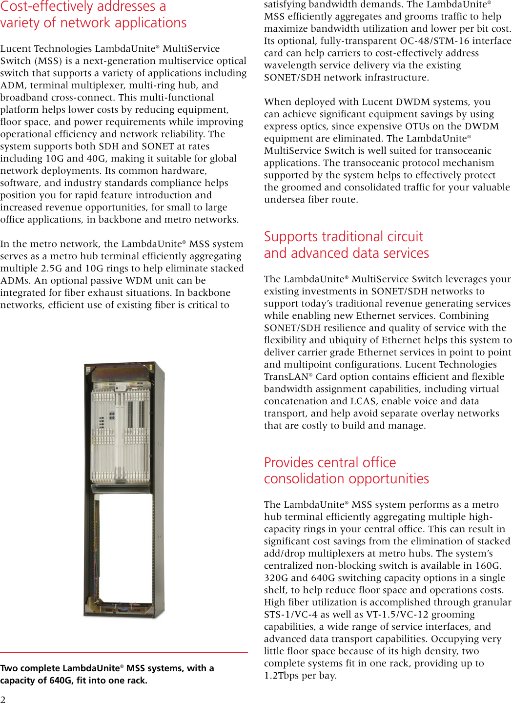 Riverstone Networks Lambdaunite Multiservice Switch Users Manual