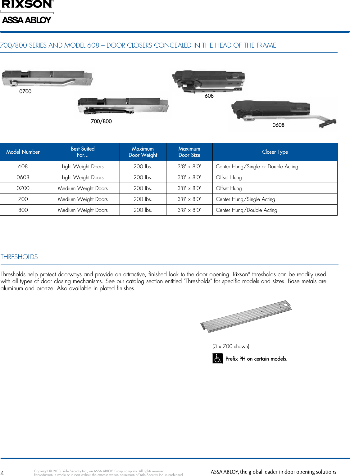 Page 4 of 8 - Rixson  Product Cataog Rixsoncatalog