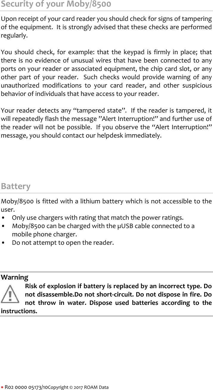 R020SecuUponoftheregulaYousthereportsotherunautbehavYourwillretheremessaBattMobyuser.&bull; O&bull; Mm&bull; DWarninstru       000005173/10Curityofyreceiptofyeequipmentarly.shouldchecisnoevideonyourrearpartofyouthorizedmoviorofindivireaderdeteepeatedlyflaeaderwillnoage,youshoteryy/8500isfittnlyusecharMoby/8500camobilephoneonotattemningRiskofenotdisasnotthrouctions.Copyright&copy;2017yourMobyourcardreat.Itisstronk,forexamenceofunusaderorassourreader.odificationsidualsthathectsany&ldquo;tamashthemesotbepossibouldcontacttedwithalirgerswithraanbechargecharger.mpttoopentexplosionifssemble.DoowinwaterROAMDataby/8500aderyoushoglyadvisedmple:thatthsualwiresthociatedequiSuchchecktoyourcahaveaccesstmperedstatsage&rdquo;Alertble.Ifyouotourhelpdethiumbatteatingthatmedwiththethereader.batteryisrenotshort‐cr.Disposeuouldcheckfthatthesechekeypadishathavebepment,theswouldprordreader,atoyourreadte&rdquo;.IftherInterruptionobservetheskimmediaterywhichisatchthepow&micro;USBcableeplacedbyacircuit.Donusedbatterforsignsoftchecksarepsfirmlyinpeenconnectchipcardslovidewarniandothersder.readeristamn!&rdquo;andfurt&ldquo;AlertIntetely.notaccessiwerratings.connectedanincorrectotdisposeiriesaccordintamperingperformedplace;thattedtoanyot,oranyngofanysuspiciousmpered,itheruseofrruption!&rdquo;bletothetoattype.Doinfire.Dongtothe