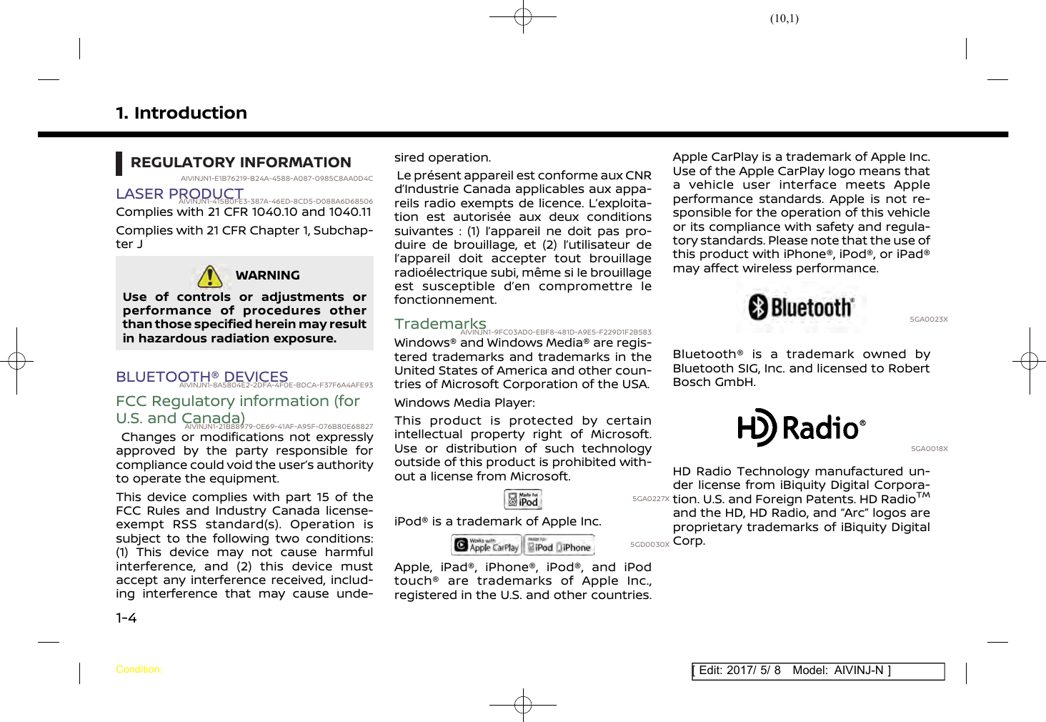 Page 10 of Robert Bosch Car Multimedia AIVICMFB0 Navigation System with Bluetooth and WLAN User Manual