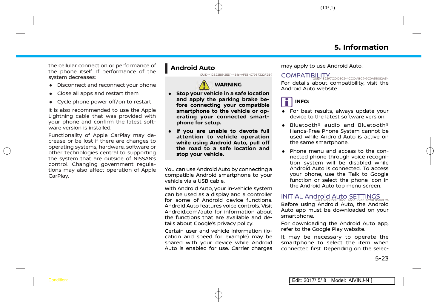 Page 105 of Robert Bosch Car Multimedia AIVICMFB0 Navigation System with Bluetooth and WLAN User Manual