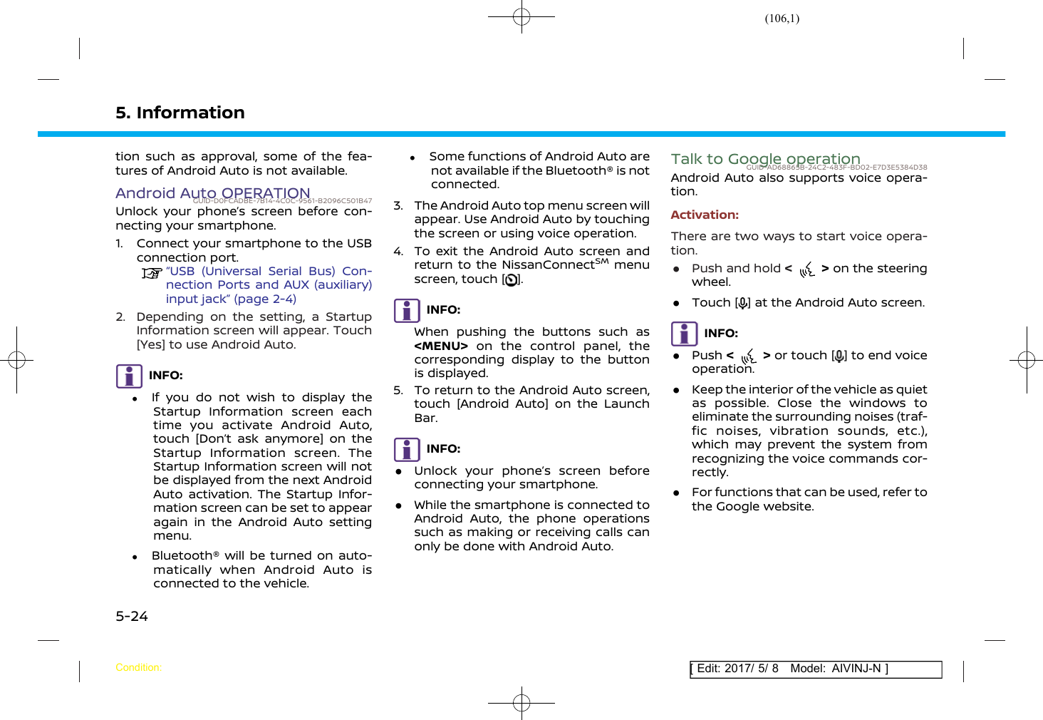 Page 106 of Robert Bosch Car Multimedia AIVICMFB0 Navigation System with Bluetooth and WLAN User Manual