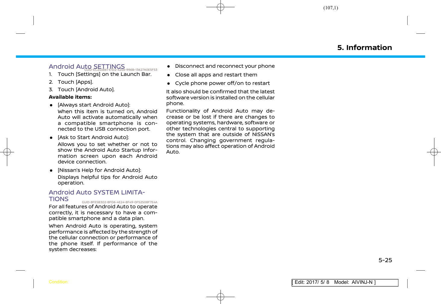 Page 107 of Robert Bosch Car Multimedia AIVICMFB0 Navigation System with Bluetooth and WLAN User Manual