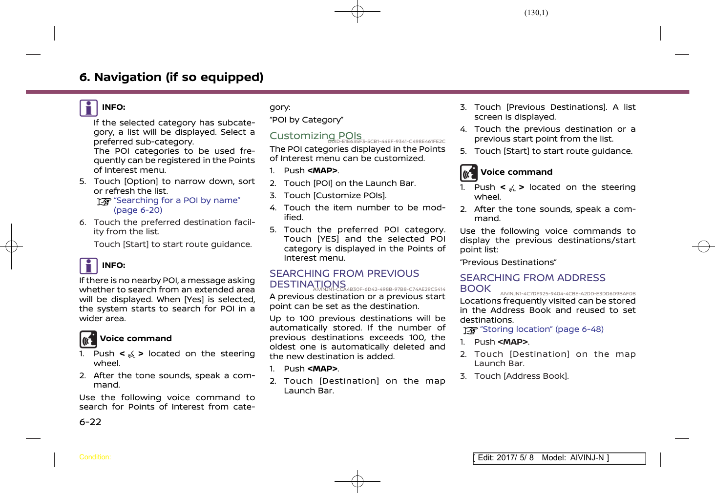 Page 130 of Robert Bosch Car Multimedia AIVICMFB0 Navigation System with Bluetooth and WLAN User Manual