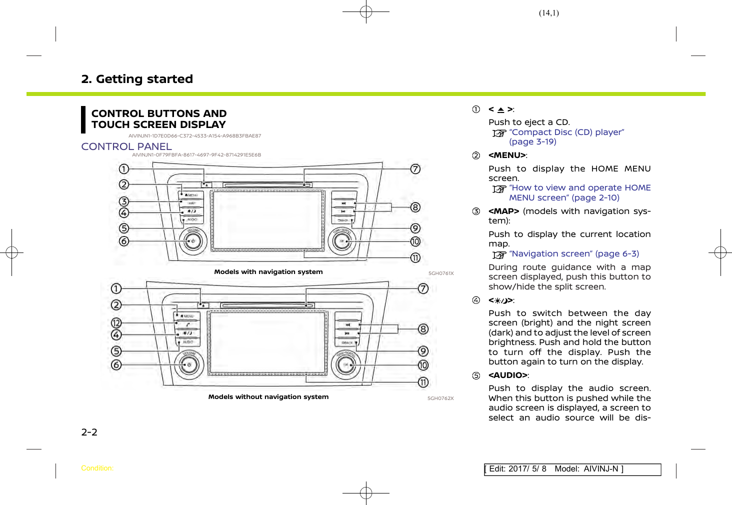 Page 14 of Robert Bosch Car Multimedia AIVICMFB0 Navigation System with Bluetooth and WLAN User Manual