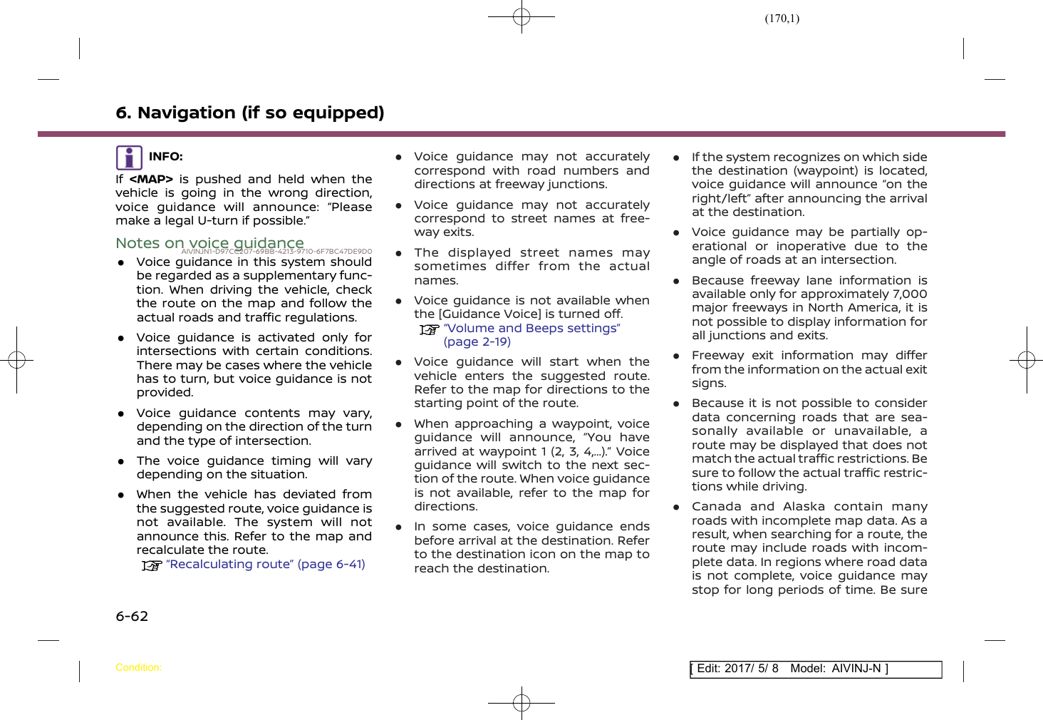 Page 170 of Robert Bosch Car Multimedia AIVICMFB0 Navigation System with Bluetooth and WLAN User Manual