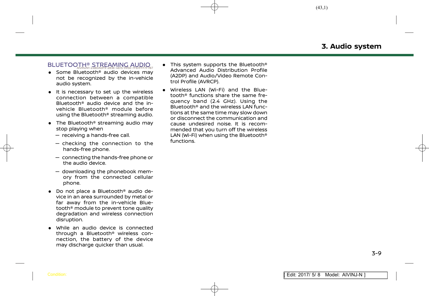 Page 43 of Robert Bosch Car Multimedia AIVICMFB0 Navigation System with Bluetooth and WLAN User Manual