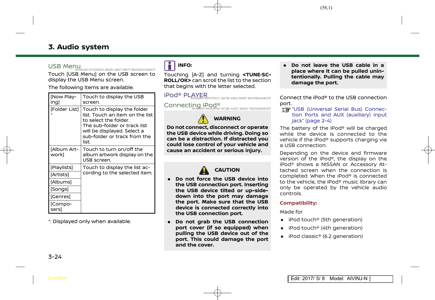 Page 58 of Robert Bosch Car Multimedia AIVICMFB0 Navigation System with Bluetooth and WLAN User Manual