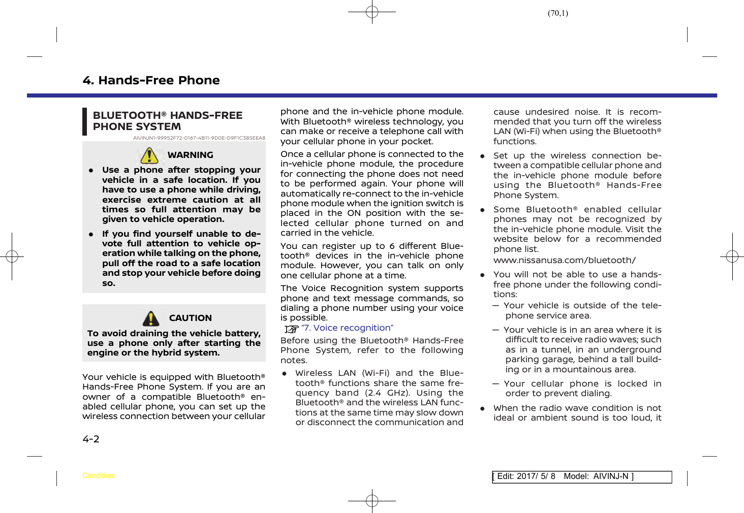 Page 70 of Robert Bosch Car Multimedia AIVICMFB0 Navigation System with Bluetooth and WLAN User Manual