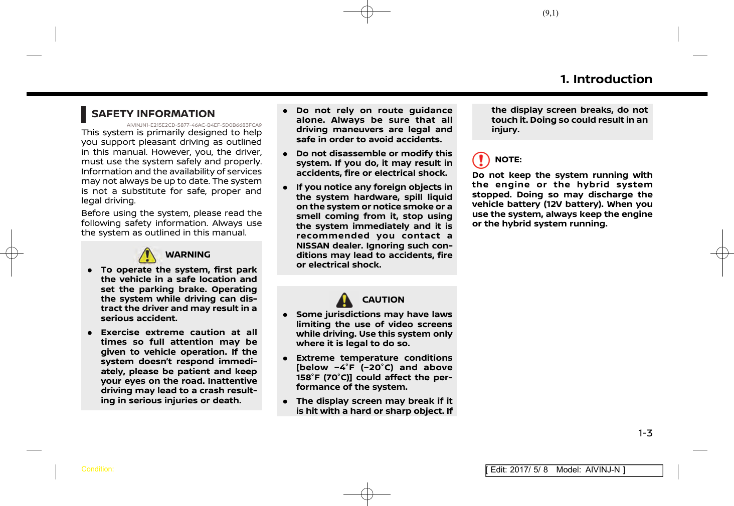 Page 9 of Robert Bosch Car Multimedia AIVICMFB0 Navigation System with Bluetooth and WLAN User Manual