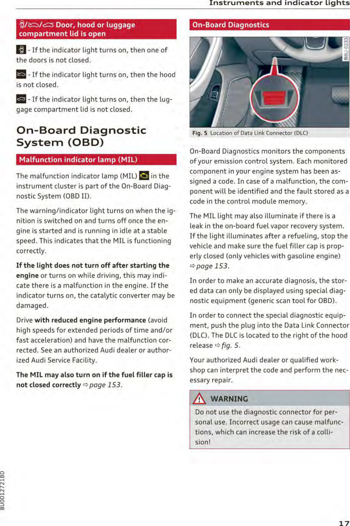 Page 19 of Robert Bosch Car Multimedia AUFPK20 Instrument cluster with immobilizer User Manual part 1