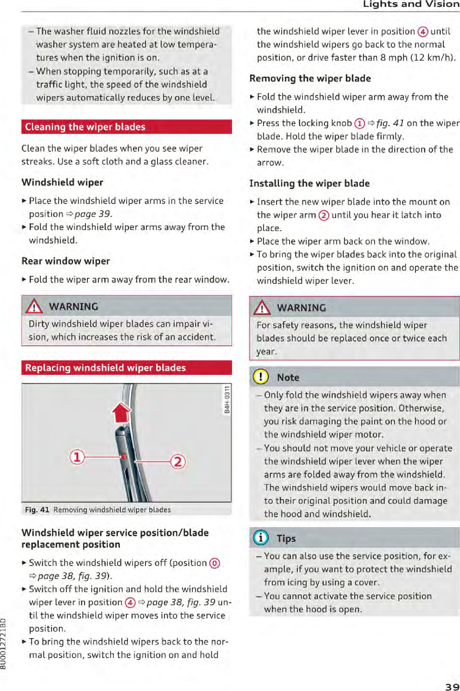 Page 41 of Robert Bosch Car Multimedia AUFPK20 Instrument cluster with immobilizer User Manual part 1