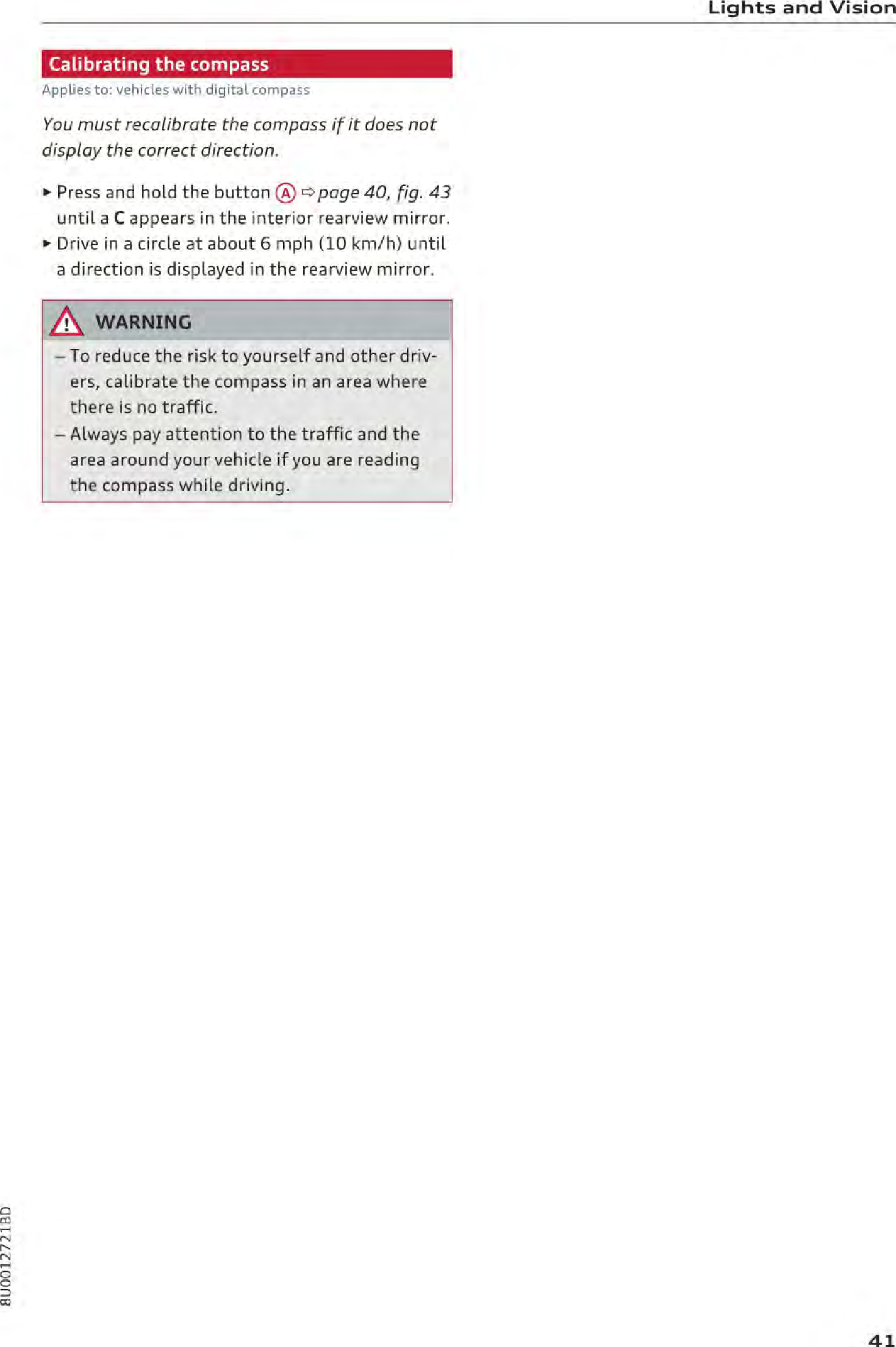 Page 43 of Robert Bosch Car Multimedia AUFPK20 Instrument cluster with immobilizer User Manual part 1