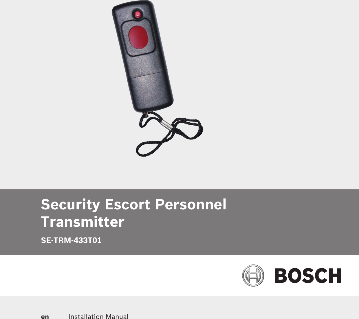 Robert Bosch Security Solutions SETRM433T01 Personnel transmitter 433MHz User Manual