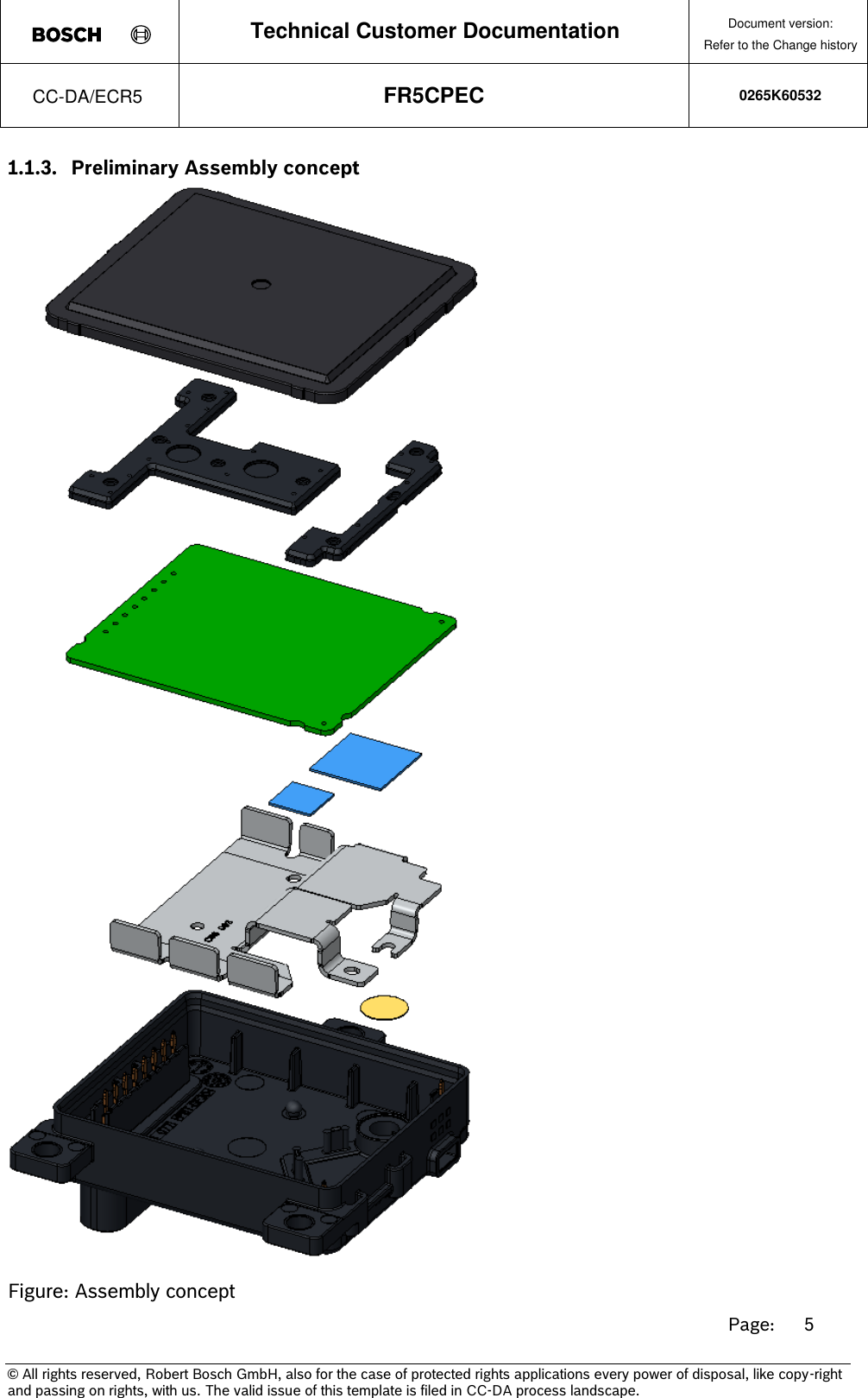 Page 5 of Robert Bosch FR5CPEC Radar sensor for vehicular use User Manual 