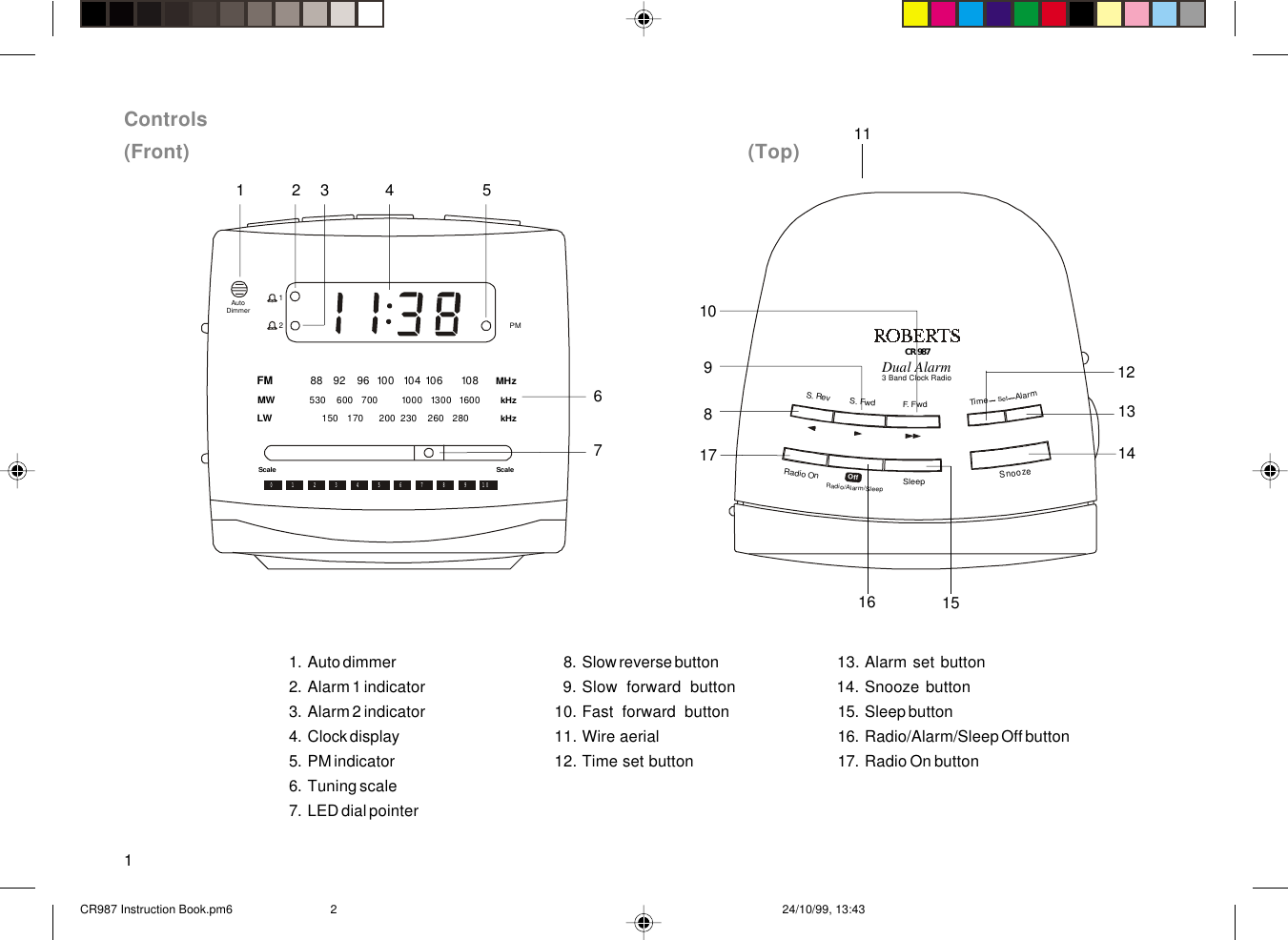 Roberts Radio Cr987 Users Manual Instruction Book