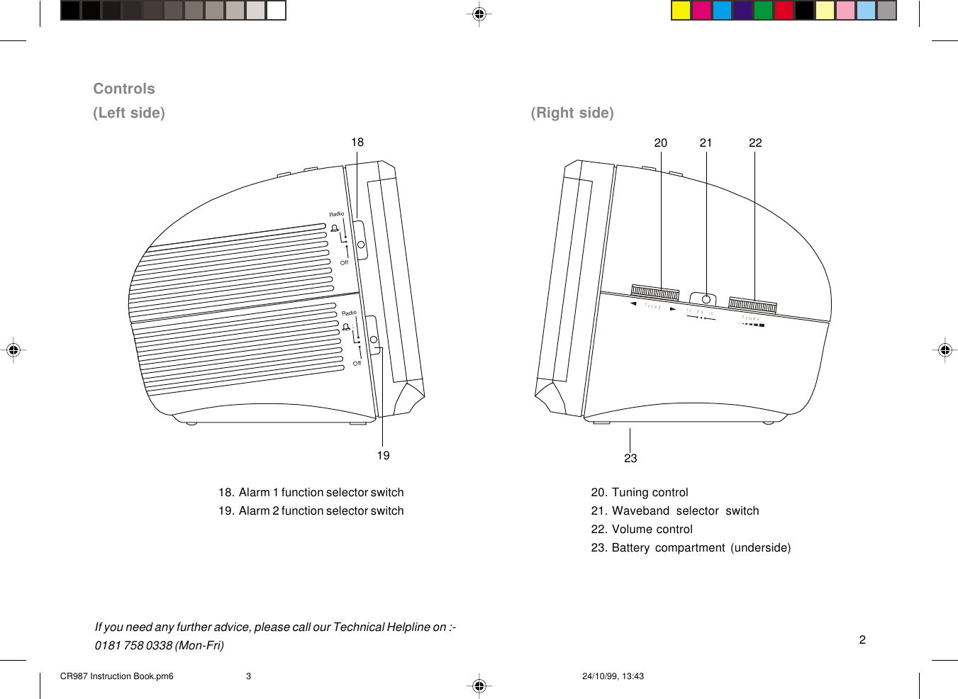 Roberts Radio Cr987 Users Manual Instruction Book