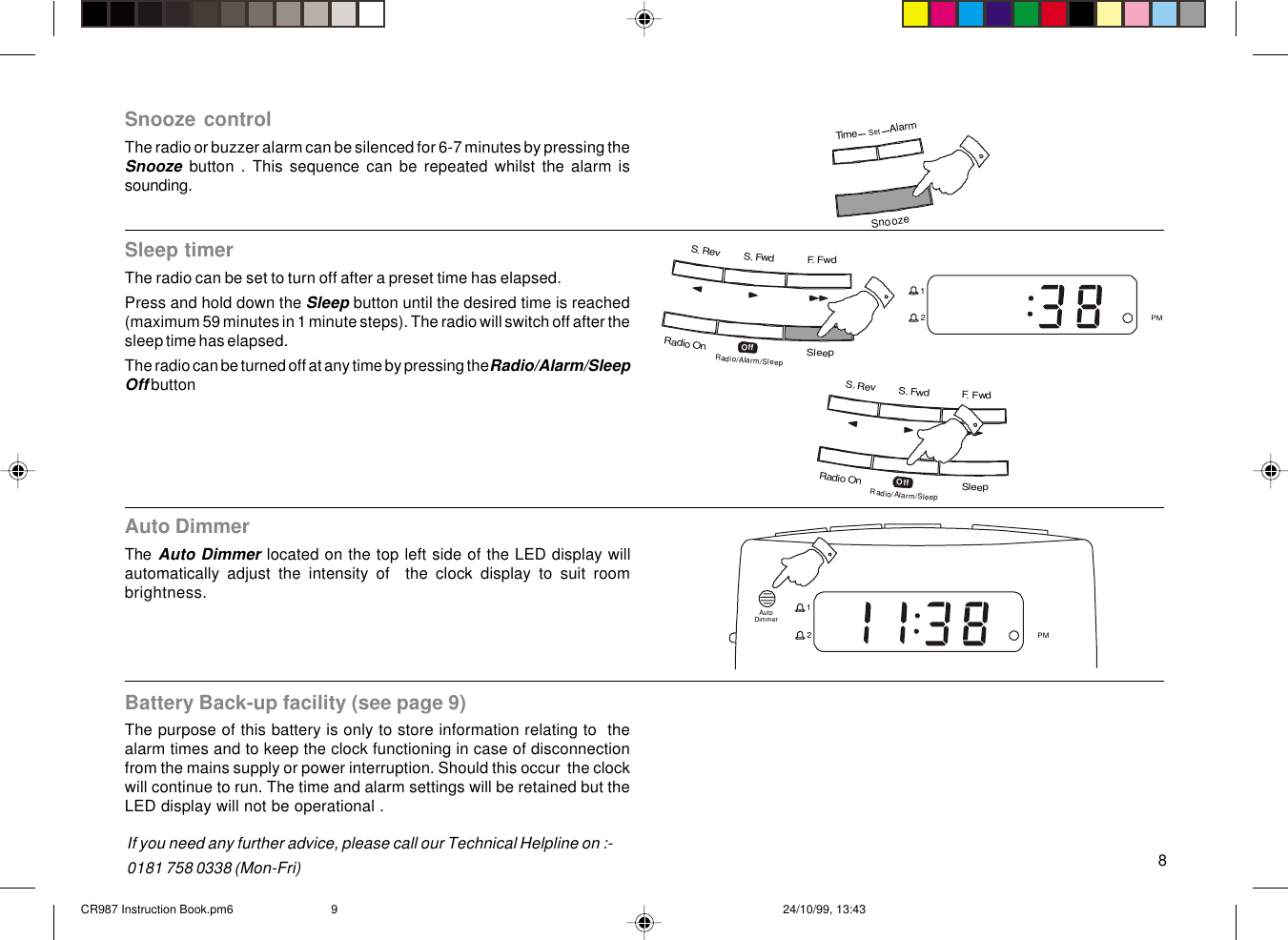 Roberts Radio Cr987 Users Manual Instruction Book