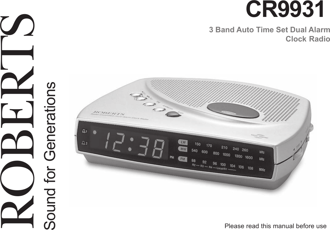 Roberts Radio Cr9931 Users Manual Instruction Book