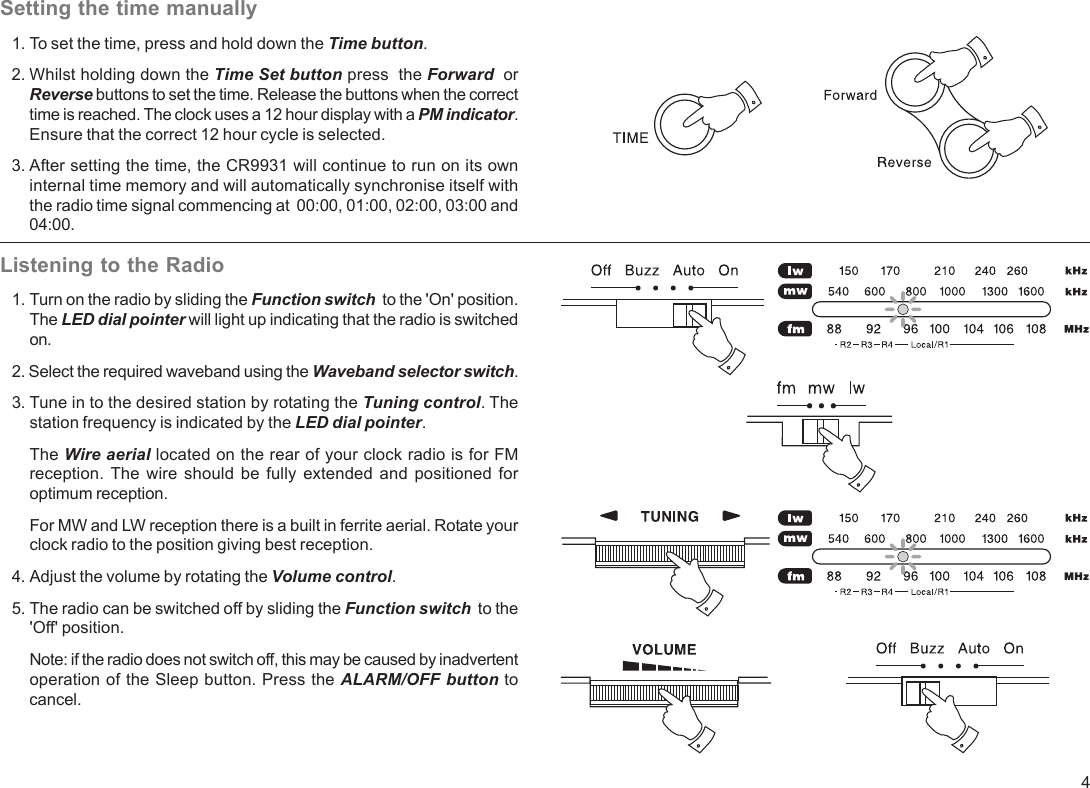 Roberts Radio Cr9931 Users Manual Instruction Book