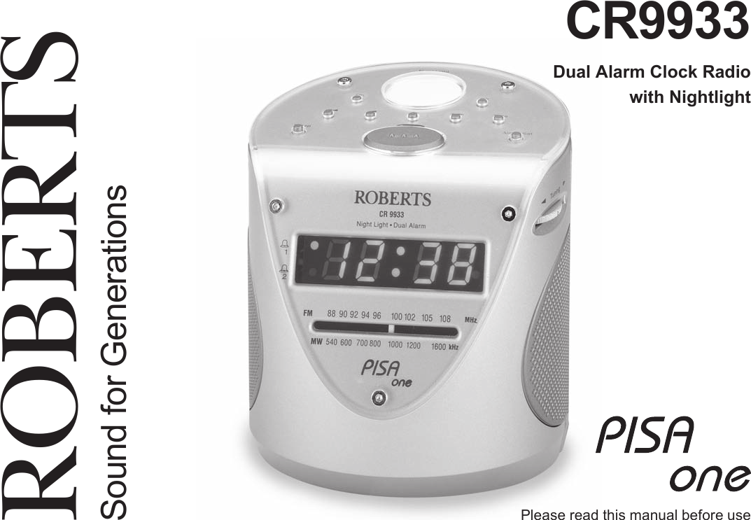 Roberts Radio Cr9933 Users Manual CR9902 Instruction Book