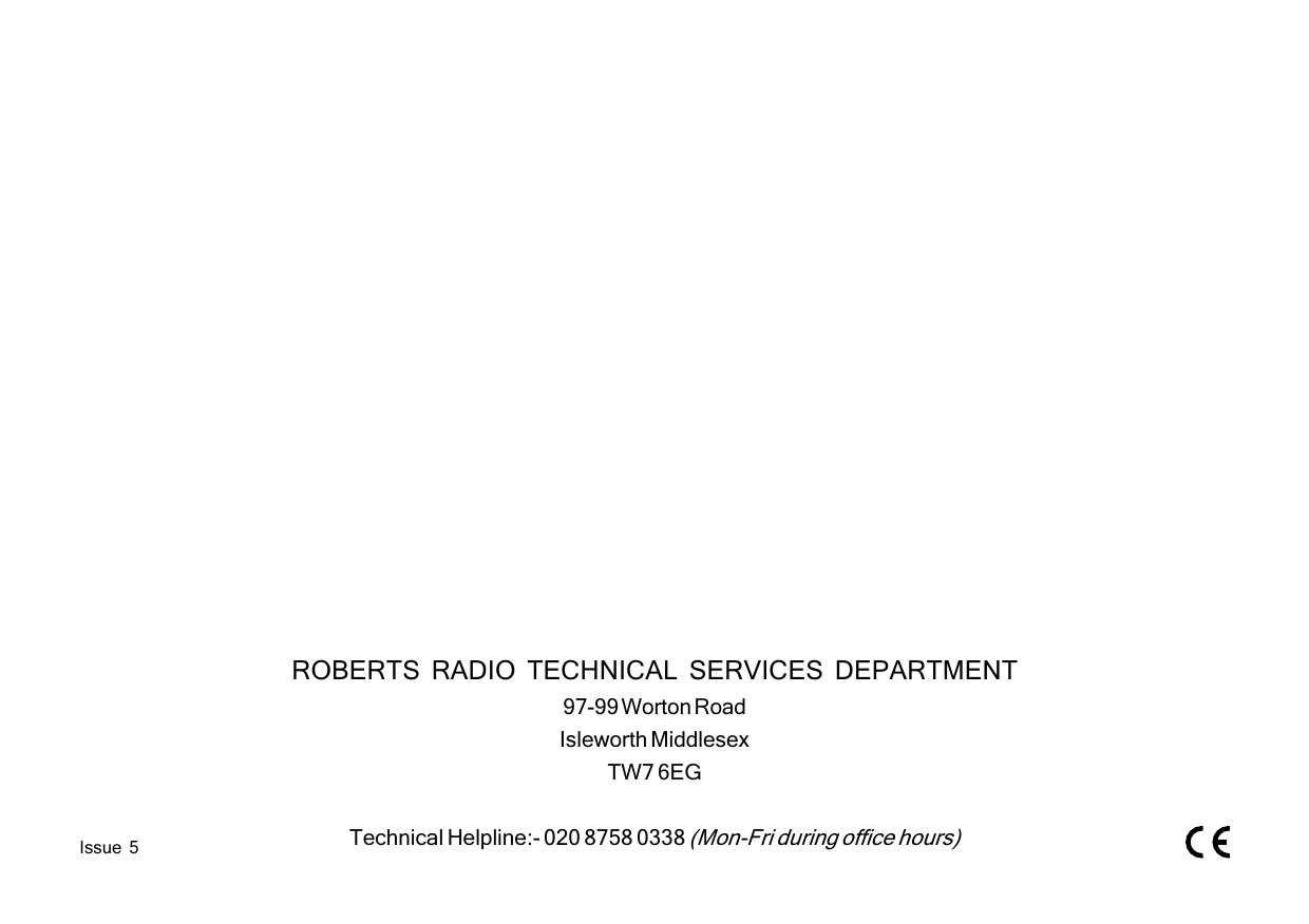 Roberts Radio R737 Users Manual Instruction Book
