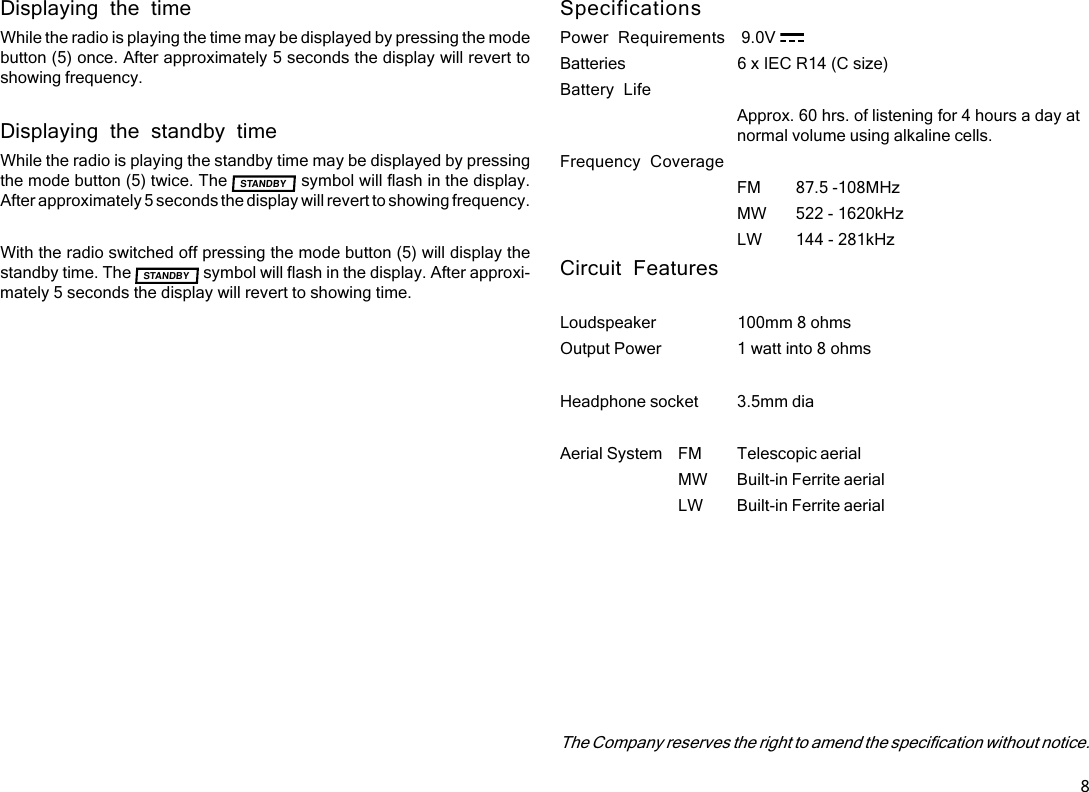 Page 9 of 12 - Roberts-Radio Roberts-Radio-R737-Users-Manual- R737 Instruction Book  Roberts-radio-r737-users-manual