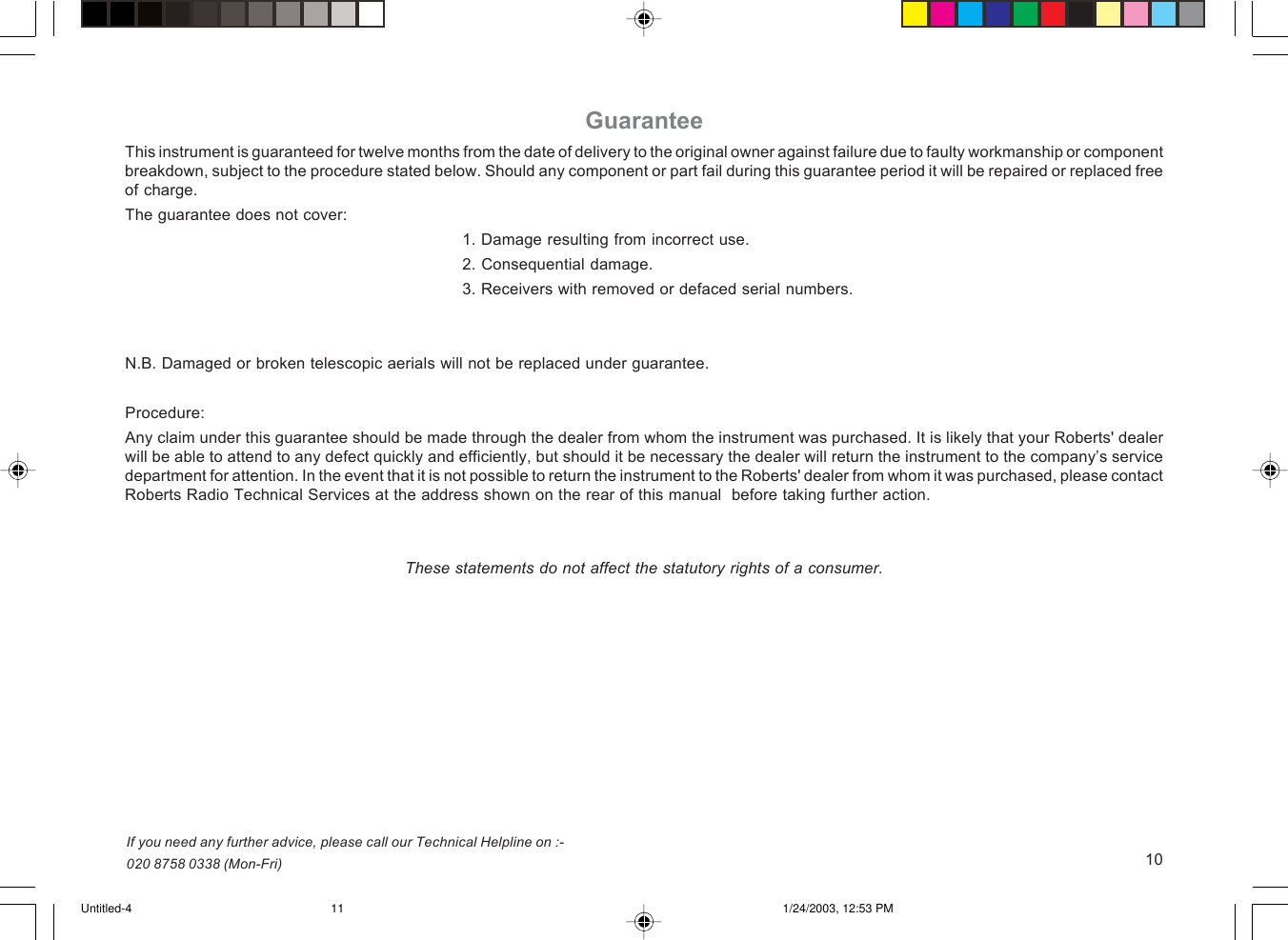 Page 11 of 12 - Roberts-Radio Roberts-Radio-R761-Users-Manual--4  Roberts-radio-r761-users-manual