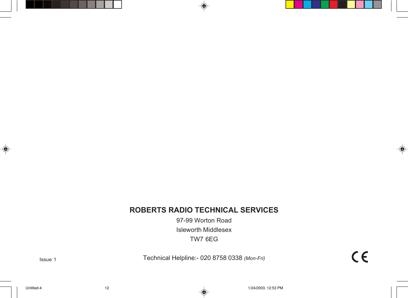 Page 12 of 12 - Roberts-Radio Roberts-Radio-R761-Users-Manual--4  Roberts-radio-r761-users-manual
