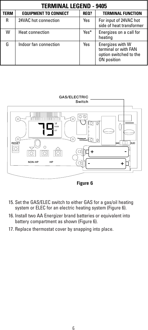 Page 6 of 12 - Robertshaw Robertshaw-9405-Users-Manual- 110-1042  Robertshaw-9405-users-manual