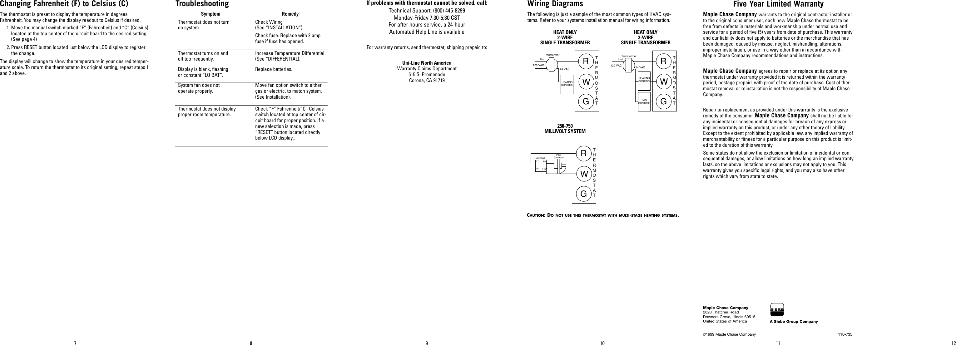 Page 10 of 11 - Robertshaw Robertshaw-9505-Users-Manual- 110-735B Robertshaw-9505-users-manual