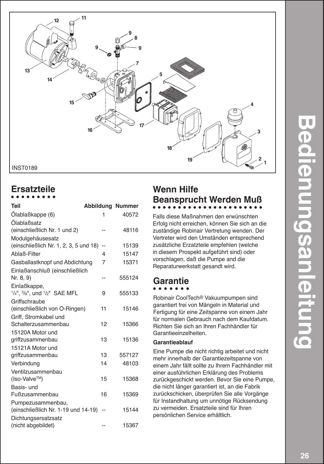 Page 8 of 9 - Robinair Robinair-High-Performance-Vacuum-Pump-15120A-15121A-Users-Manual-  Robinair-high-performance-vacuum-pump-15120a-15121a-users-manual