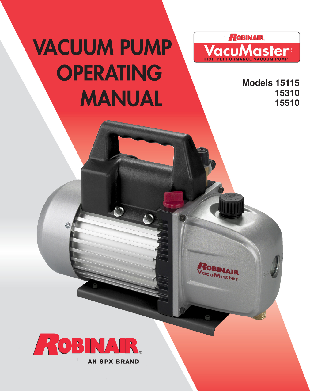 Robinair Vacumaster 15115 Users Manual