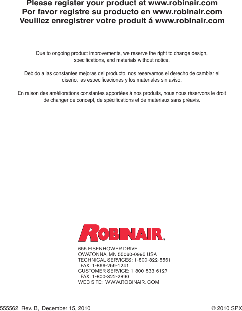 Page 12 of 12 - Robinair Robinair-Vacumaster-15115-Users-Manual-  Robinair-vacumaster-15115-users-manual