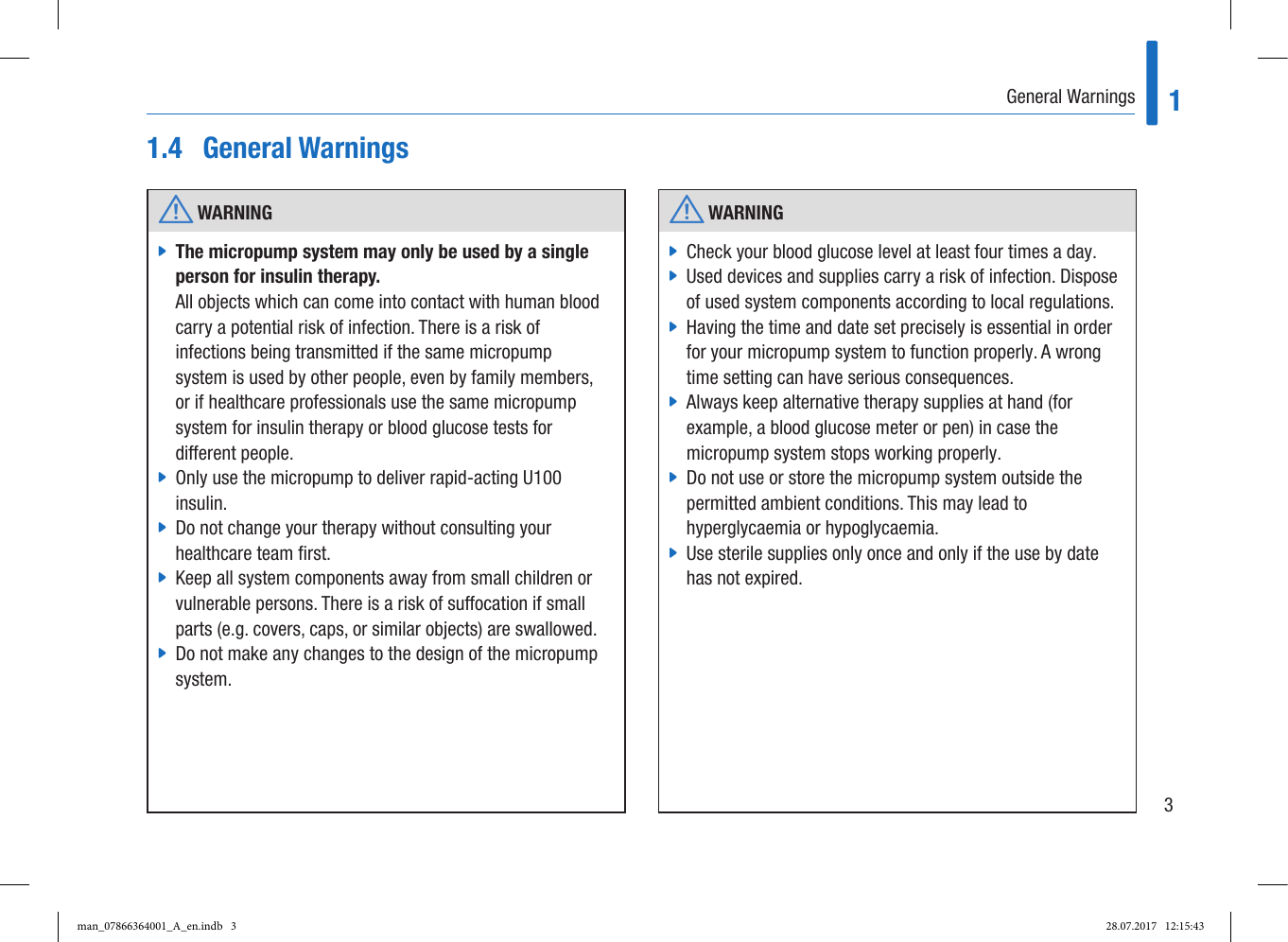 Page 11 of Roche Diagnostics Diabetes Care GW Accu-Chek  Solo micropump User Manual Part 1
