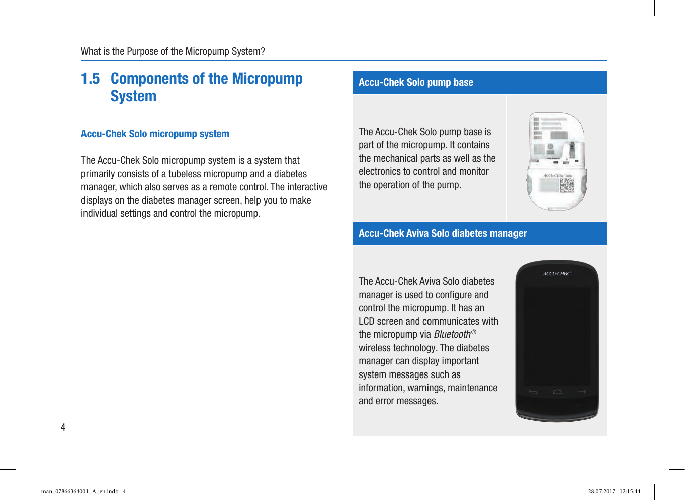 Page 12 of Roche Diagnostics Diabetes Care GW Accu-Chek  Solo micropump User Manual Part 1