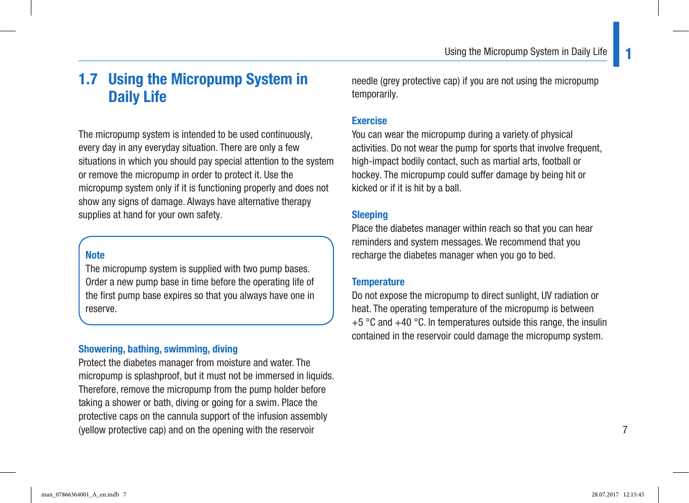 Page 15 of Roche Diagnostics Diabetes Care GW Accu-Chek  Solo micropump User Manual Part 1
