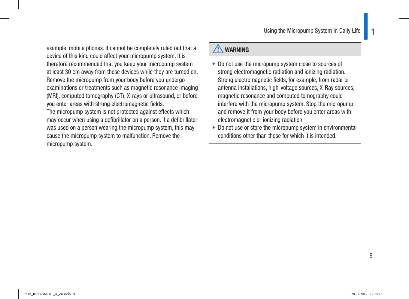 Page 17 of Roche Diagnostics Diabetes Care GW Accu-Chek  Solo micropump User Manual Part 1