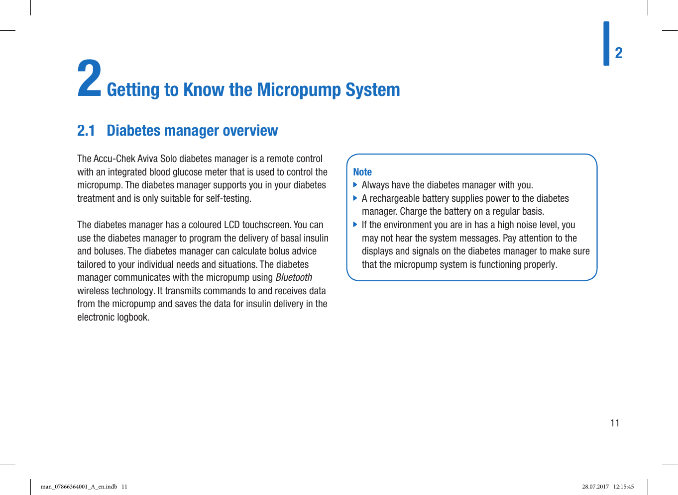 Page 19 of Roche Diagnostics Diabetes Care GW Accu-Chek  Solo micropump User Manual Part 1