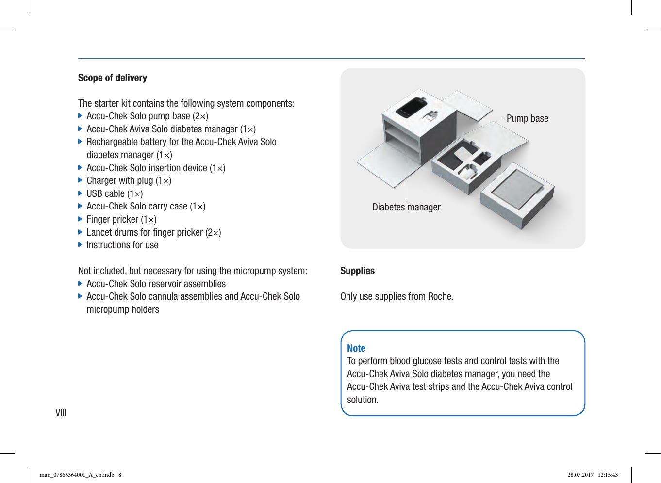 Page 8 of Roche Diagnostics Diabetes Care GW Accu-Chek  Solo micropump User Manual Part 1
