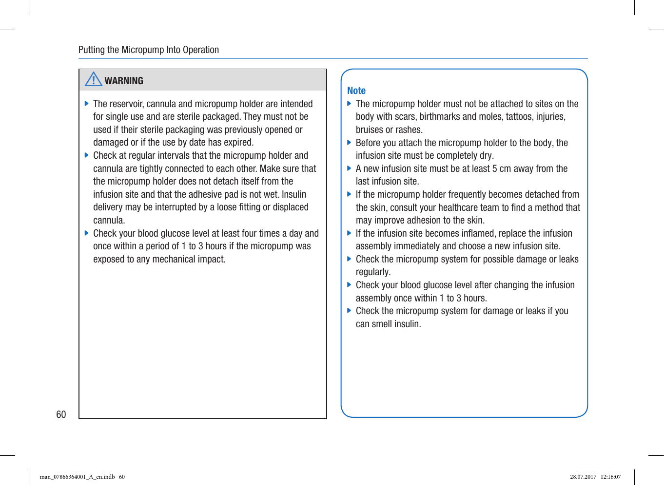 Page 2 of Roche Diagnostics Diabetes Care GW Accu-Chek  Solo micropump User Manual Part 2