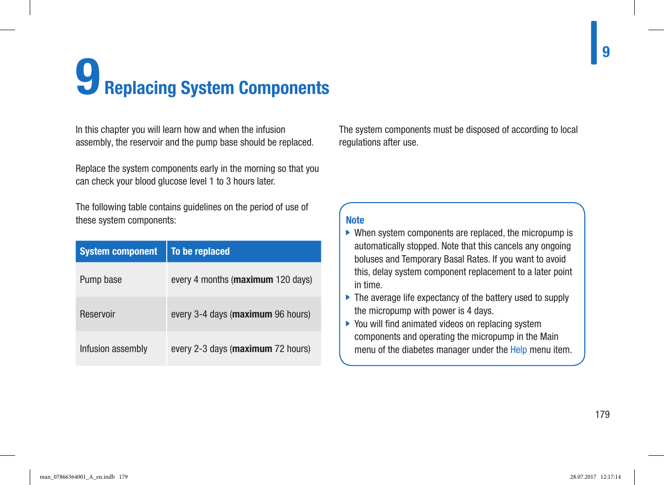 Page 11 of Roche Diagnostics Diabetes Care GW Accu-Chek  Solo micropump User Manual Part 4