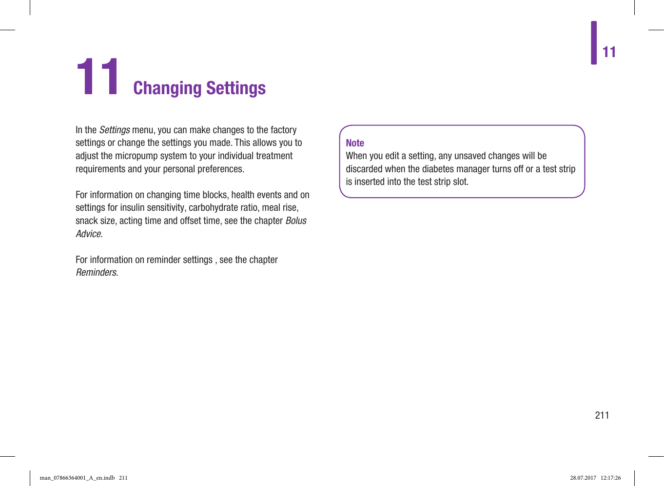 Page 43 of Roche Diagnostics Diabetes Care GW Accu-Chek  Solo micropump User Manual Part 4