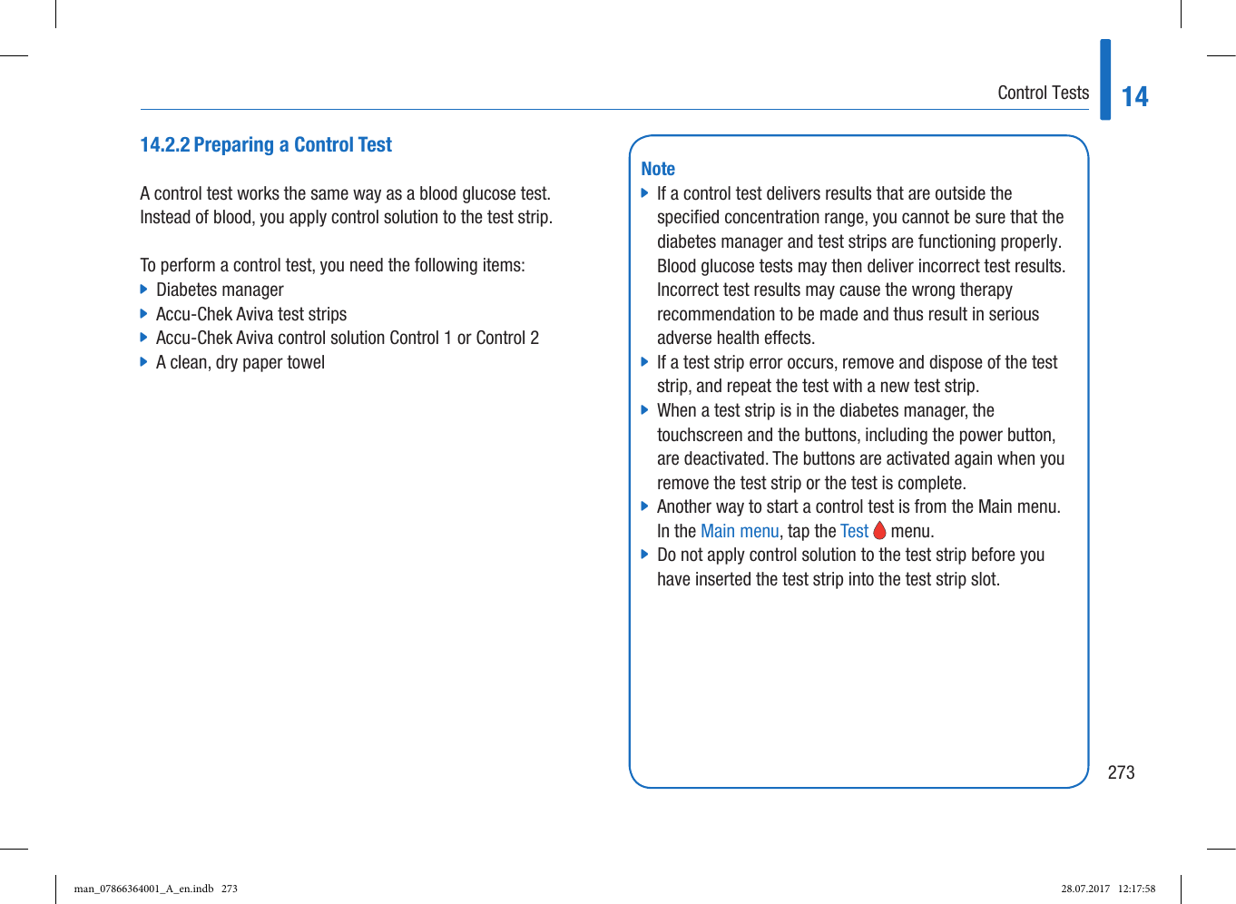 Page 28 of Roche Diagnostics Diabetes Care GW Accu-Chek  Solo micropump User Manual Part 5