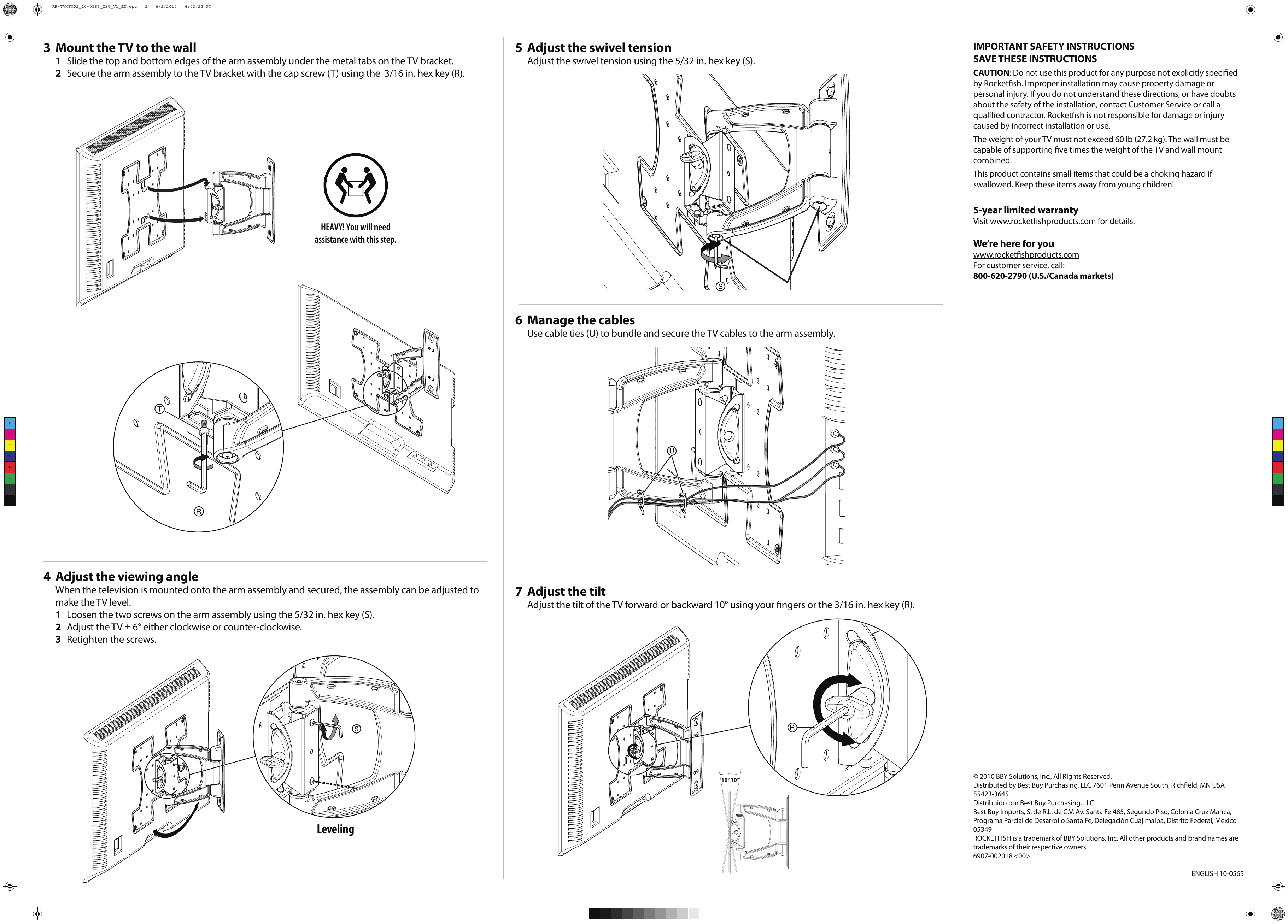 Page 2 of 2 - Rocket-Fish Rocket-Fish-Rf-Tvmfm02-Users-Manual- RF-TVMFM02_10-0565_QSG_V1_EN  Rocket-fish-rf-tvmfm02-users-manual