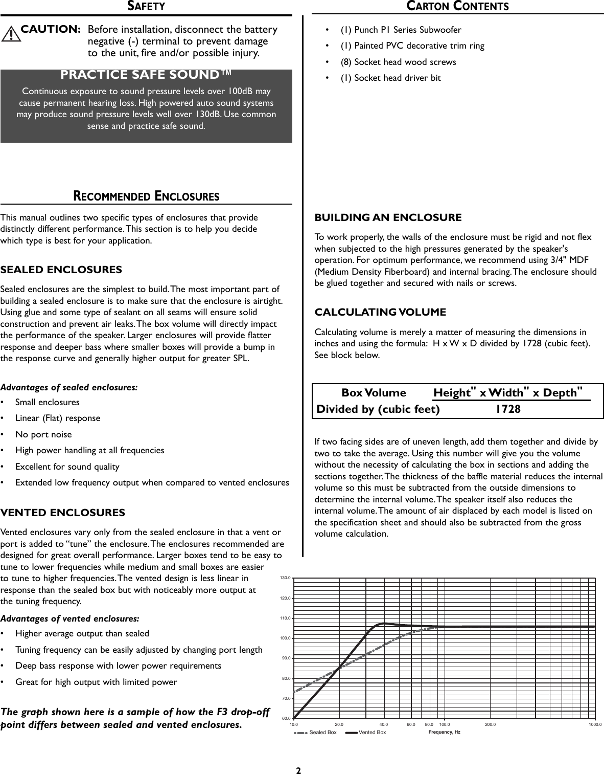 Page 2 of 8 - Rockford-Fosgate Rockford-Fosgate-P1S4-12-Users-Manual- 1230_53313_01 RF P1SubW2007  Rockford-fosgate-p1s4-12-users-manual