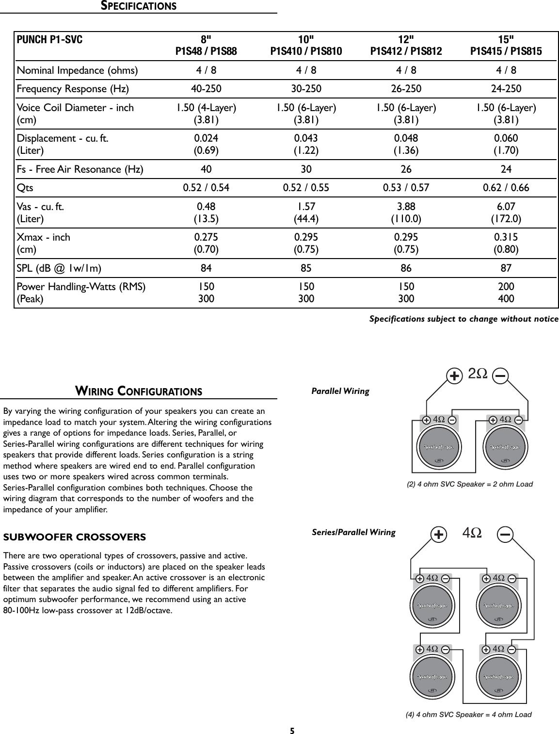 Page 5 of 8 - Rockford-Fosgate Rockford-Fosgate-P1S4-12-Users-Manual- 1230_53313_01 RF P1SubW2007  Rockford-fosgate-p1s4-12-users-manual