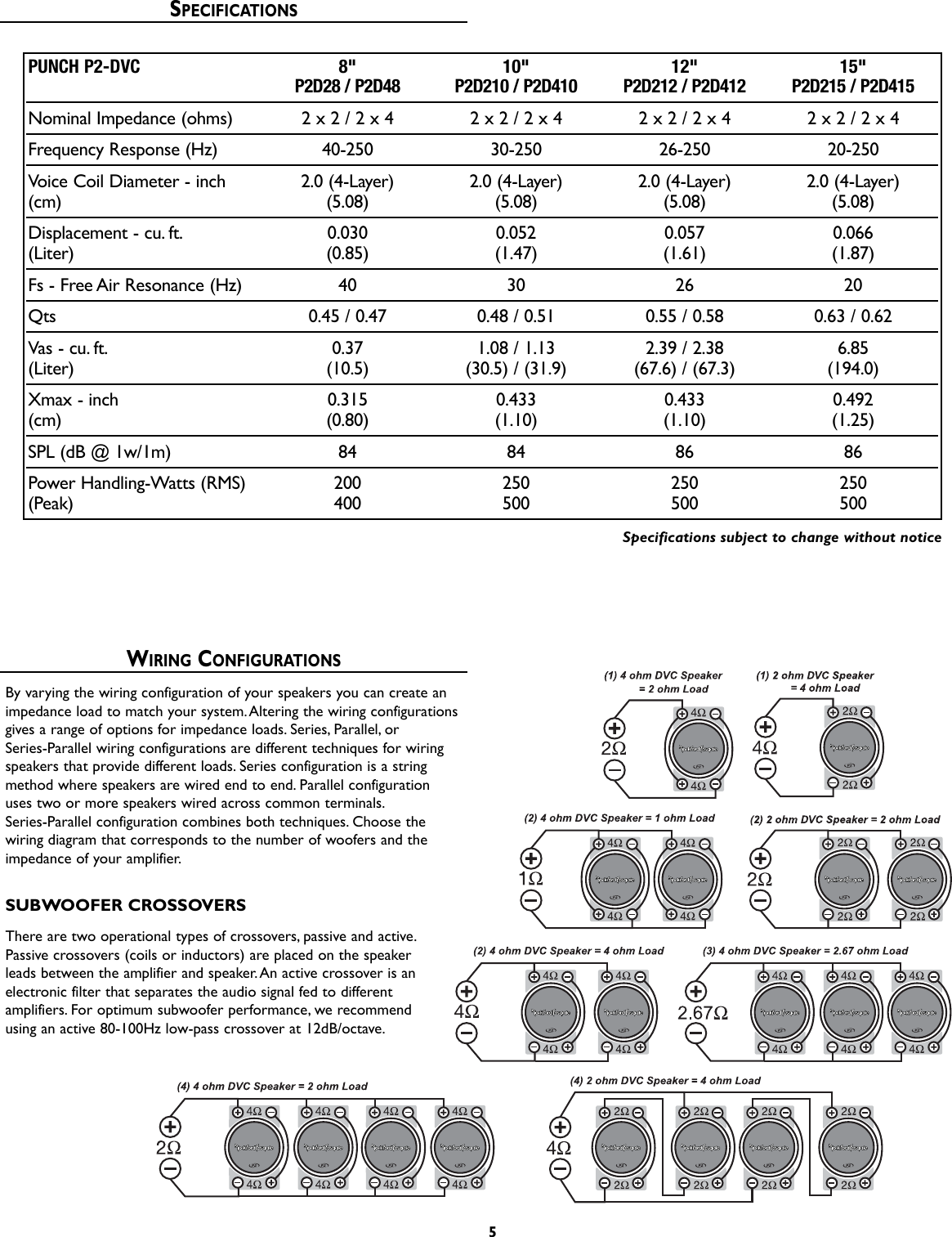 Page 5 of 8 - Rockford-Fosgate Rockford-Fosgate-P2D210-Users-Manual- 1230_53314_01 RF P2SubW2007  Rockford-fosgate-p2d210-users-manual