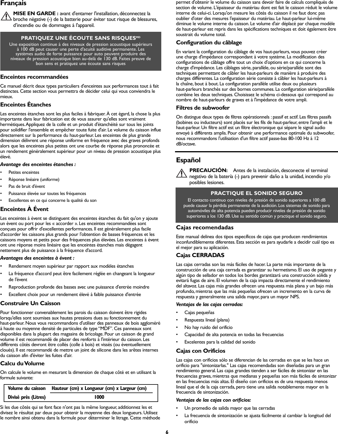 Page 6 of 8 - Rockford-Fosgate Rockford-Fosgate-P2D210-Users-Manual- 1230_53314_01 RF P2SubW2007  Rockford-fosgate-p2d210-users-manual