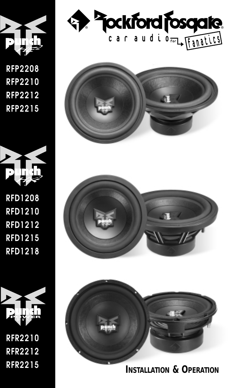 Rockford Power 12" HX2 RFR2212 Coil Replacement Kit Dual 4 Ohm 
